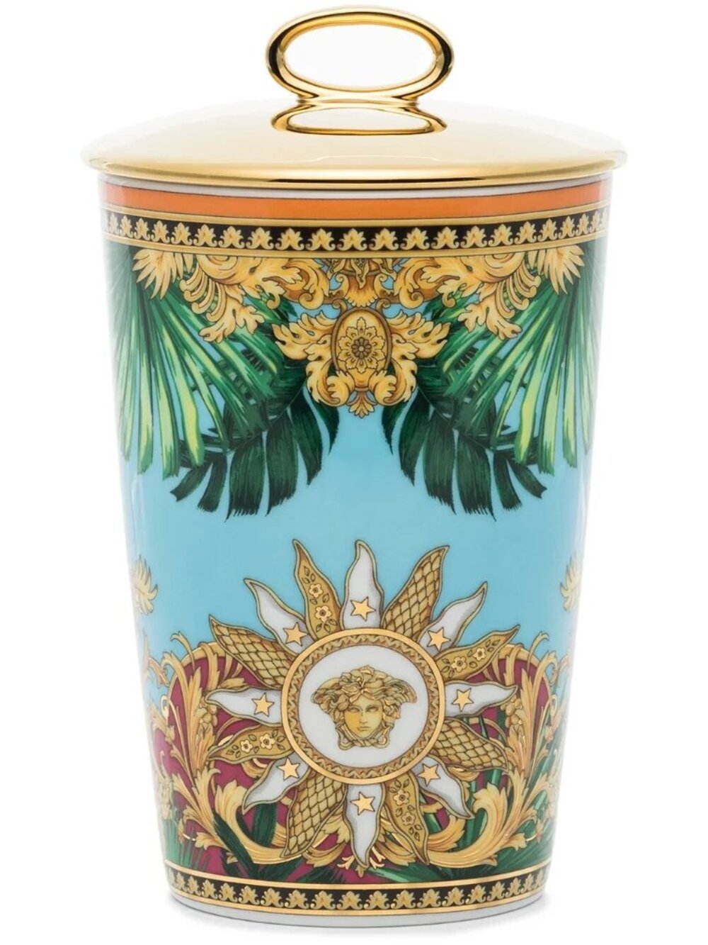Rosenthal Versace Jungle Animalier Candle 2pc Scented Wax in Porcelain NIB